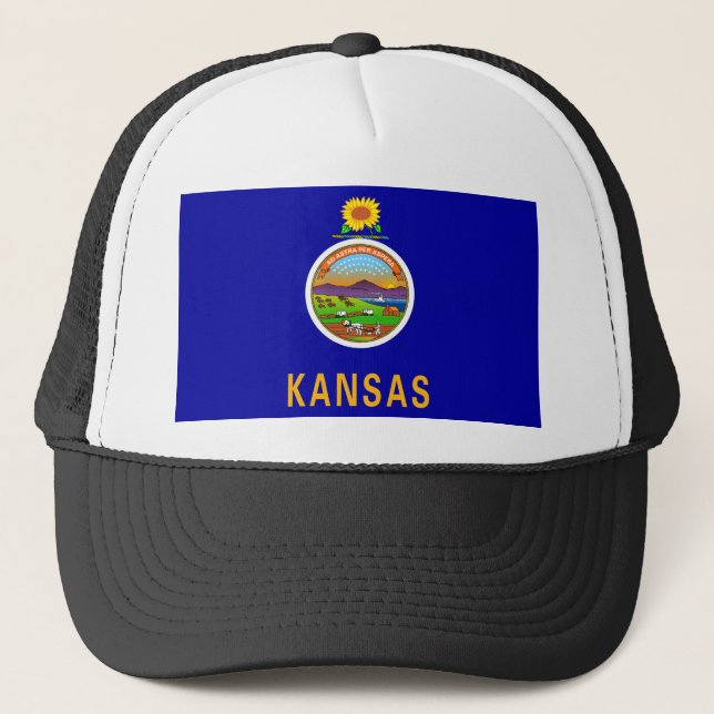 Kansas State Flag Trucker Hat (Front)