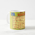 Kansas State Map Mug<br><div class="desc">A fun vintage postcard map of the State of Kansas repurposed on a mug.</div>