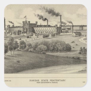 Kansas State Penitentiary Square Sticker