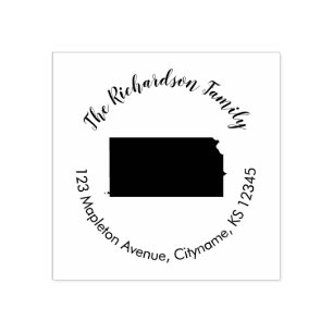 Kansas state return address rubber stamp