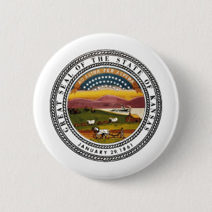 Kansas State Seal 6 Cm Round Badge