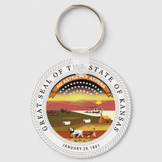 Kansas State Seal Key Ring