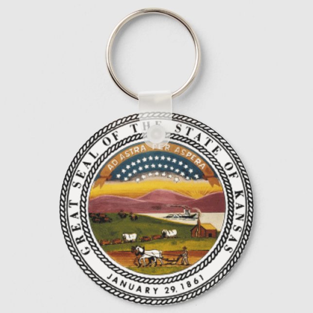 Kansas State Seal Key Ring (Front)