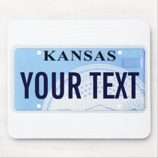 Kansas state seal license plate mouse mat