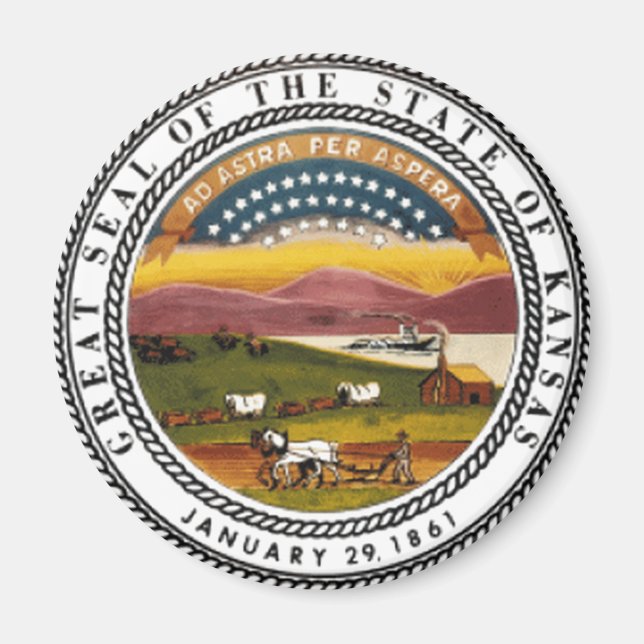 Kansas State Seal Magnet (Front)