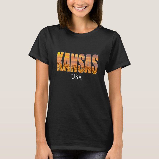 Kansas state USA Kansas Vacation Kc Kansas City vi T-Shirt (Front)