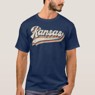 Kansas State Vintage Retro Gift Men Women Dad Mum T-Shirt