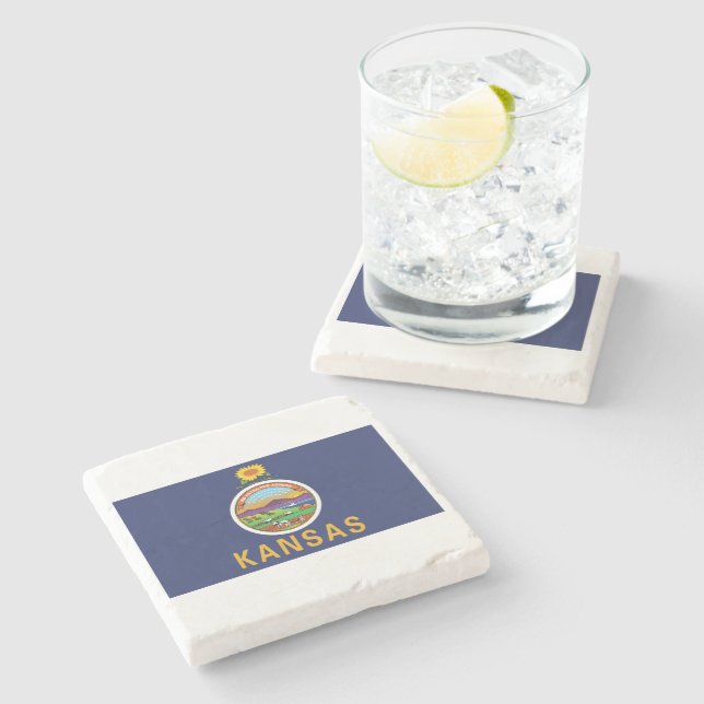 Kansas Stone Coaster (Side)