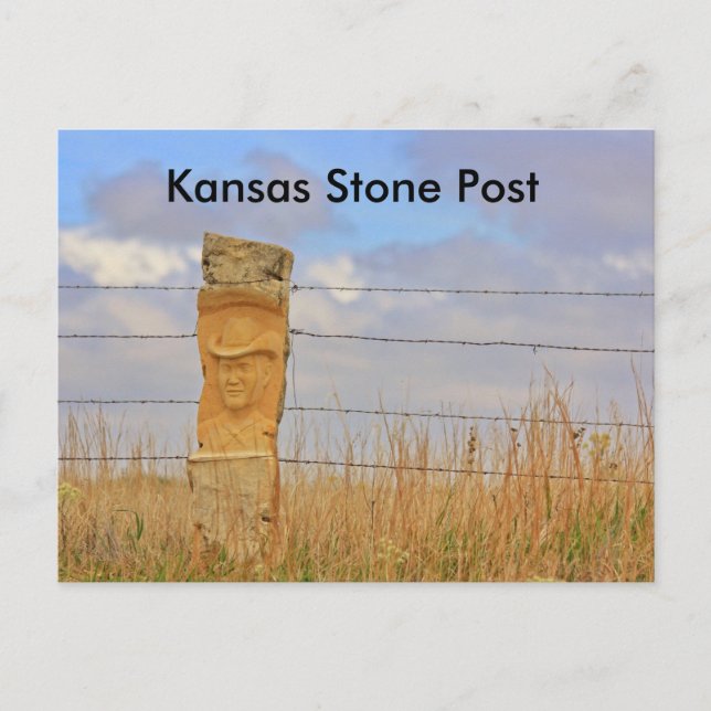 Kansas Stone Post POST CARD (Front)