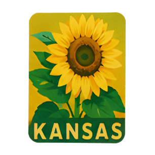 🌻 Kansas Sunflower Country Escape Magnet