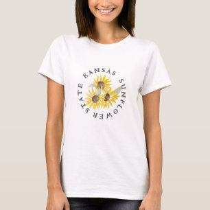 KANSAS SUNFLOWER STATE Watercolor T-shirt