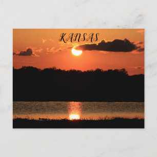 Kansas Sunset Reflection Post Card. Postcard
