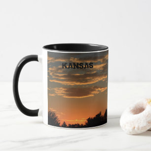 Kansas Sunset with colourful clouds. Mug