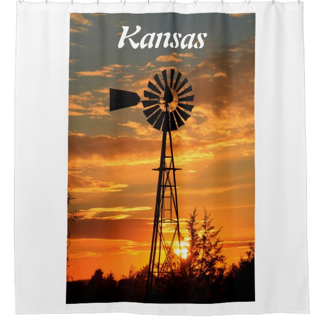 Kansas Sunset's Shower Curtain (Front)
