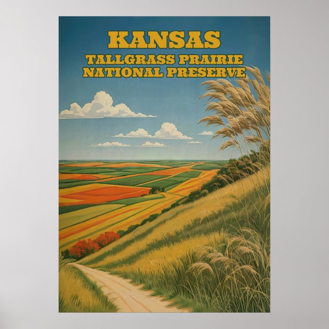Kansas Tallgrass Prairie National Preserve V03 Poster (Front)