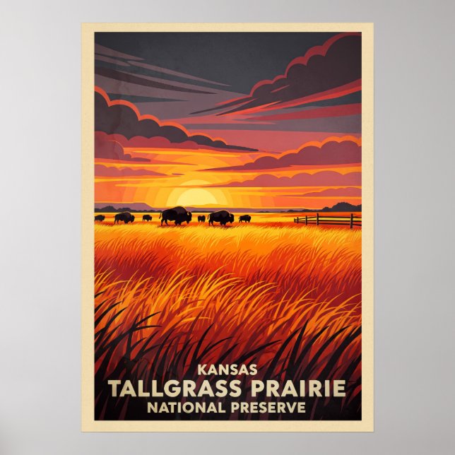 Kansas Tallgrass Prairie National Preserve V05 Poster (Front)