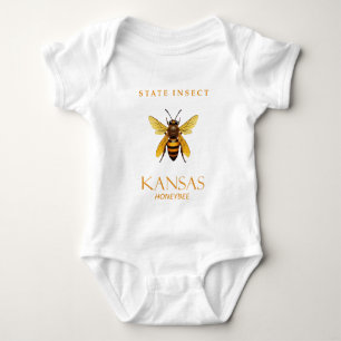 Kansas Territory Insect The Honeybee Baby Bodysuit