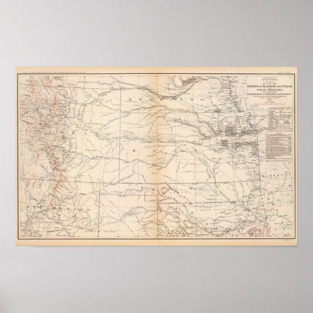 Kansas, Texas, Indian Territory Poster (Front)