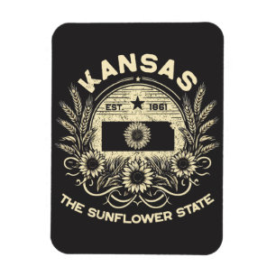 Kansas The Sunflower State Magnet
