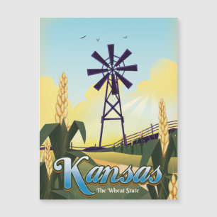 Kansas  "the Wheat State" travel poster.