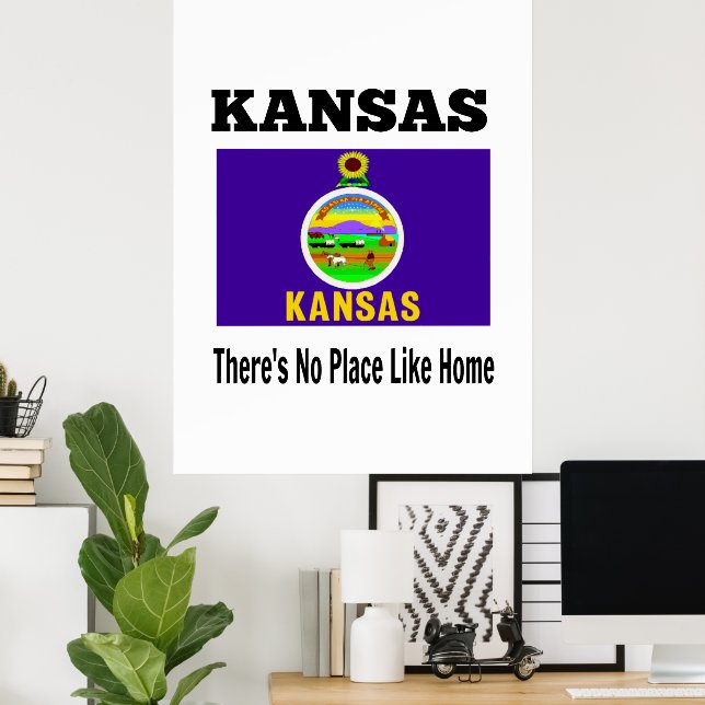 Kansas, There's No Place Like Home, Poster (Home Office)