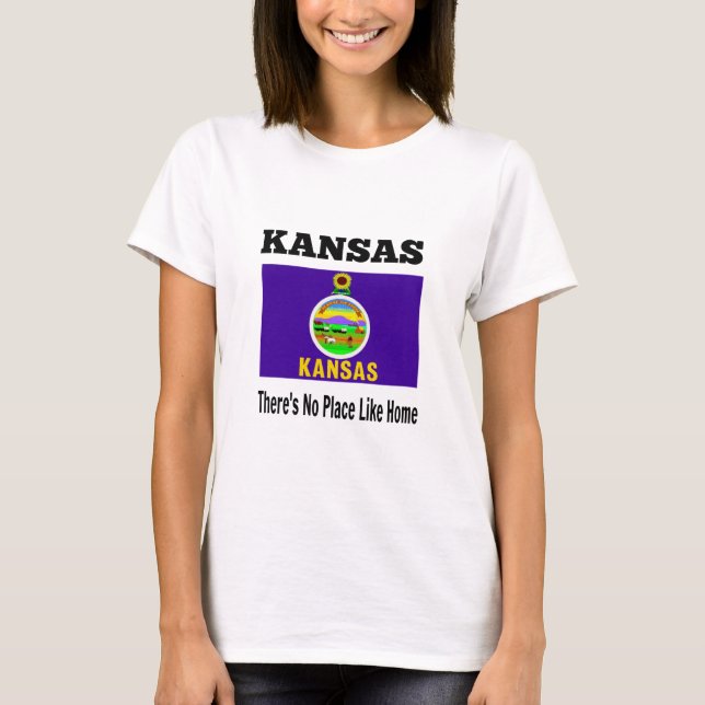 Kansas, There's No Place Like Home T-Shirt (Front)