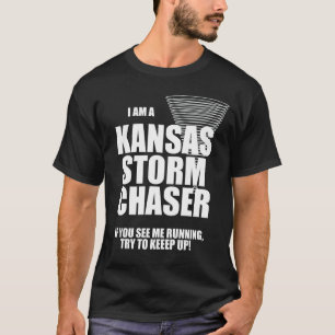 Kansas Tornado Storm Chaser Black T-shirt
