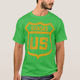 Kansas - US highway distressed weathered look road T-Shirt