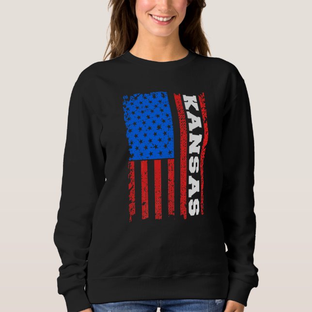 Kansas Usa Flag Sweatshirt (Front)