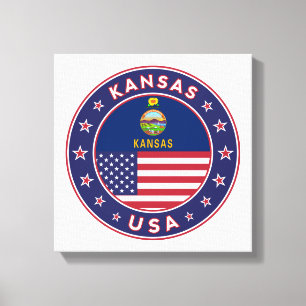 Kansas, USA States, Kansas poster, canvas Print