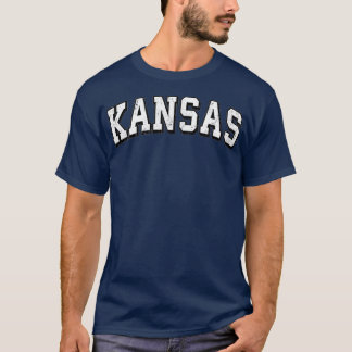 Kansas Vintage Athletic Sports BW Print T-Shirt