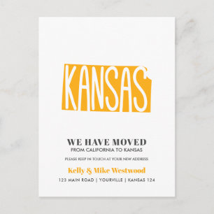 KANSAS We've moved New address New Home   Postcard