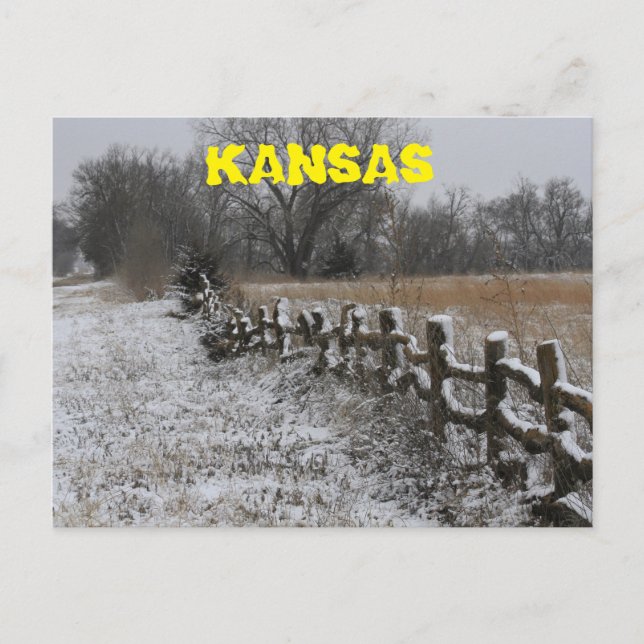 Kansas Winter Wonder Land Post Card. Postcard (Front)