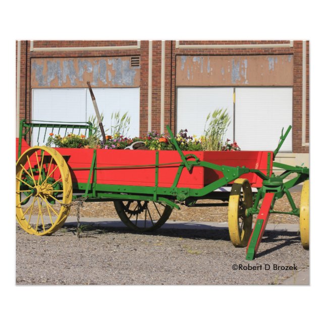 Kansas Wooden Wagon Photo Enlargment (Front)