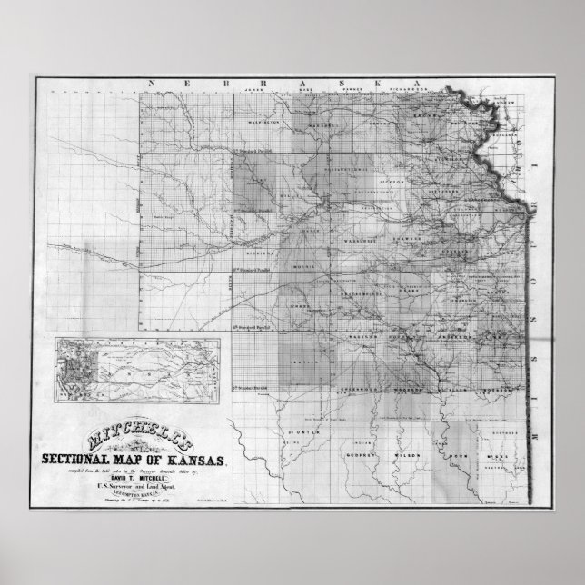 KansasPanoramic MapKansas Poster (Front)