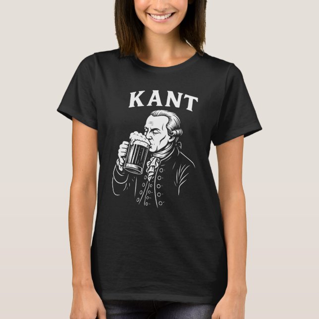 Kant drinking Enlightenment Beer gift T-Shirt (Front)