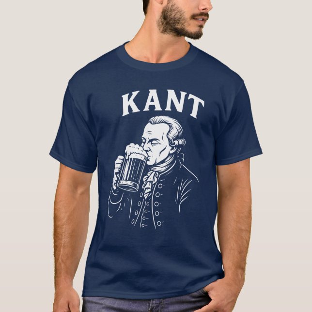 Kant drinking Enlightenment Beer gift T-Shirt (Front)