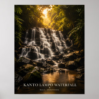 Kanto Lampo Waterfall Bali Poster