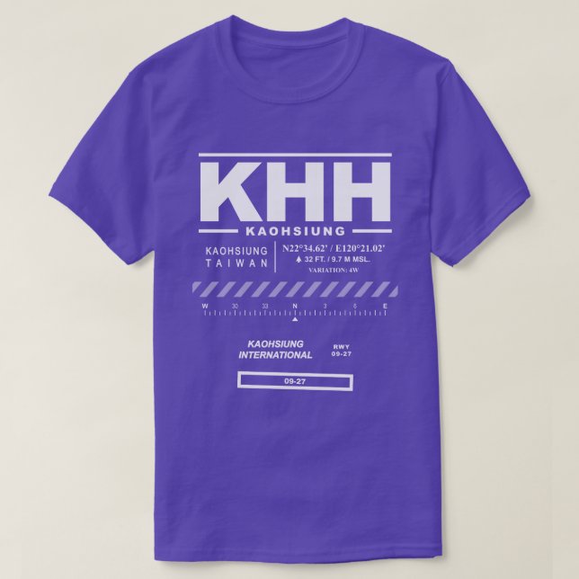 Kaohsiung International Airport KHH T-Shirt (Design Front)