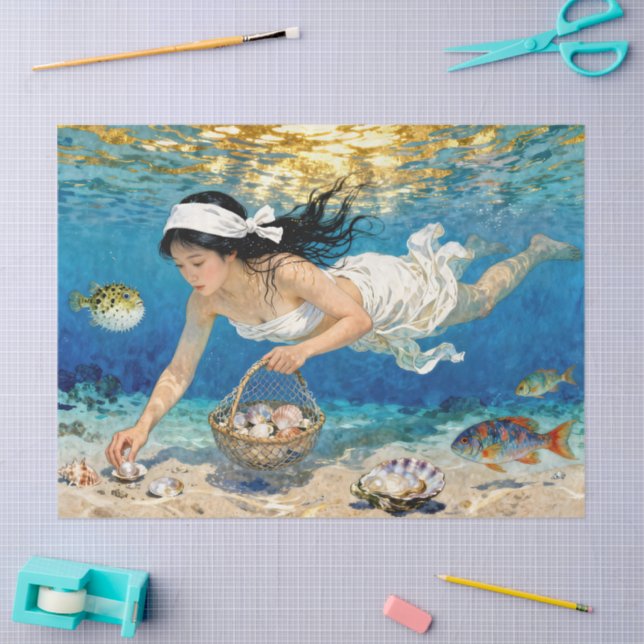 "Kaori of Tides" – An Ocean Portrait Tissue Paper (Craft)