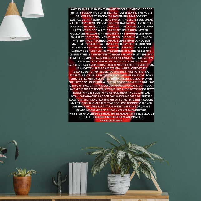KAOS KARMA original poem poster (Living Room 1)