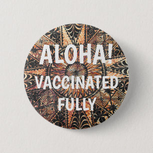 Kapa Hawaiian Tattoo Tapa Aloha Vaccinated 6 Cm Round Badge