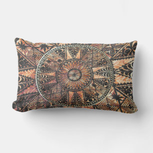 Kapa Primitive Hawaiian Tattoo Tapa Lumbar Cushion