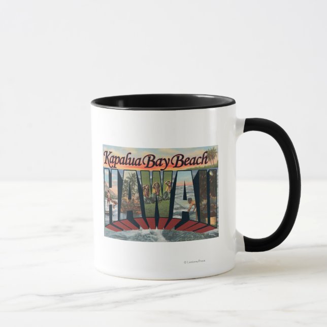 Kapalua Bay Beach, Hawaii - Large Letter Scenes Mug (Right)