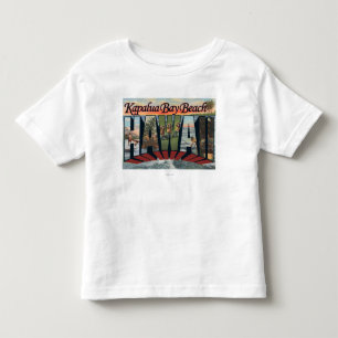 Kapalua Bay Beach, Hawaii - Large Letter Scenes Toddler T-Shirt