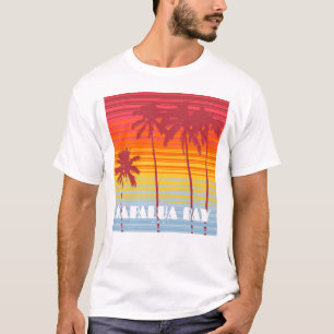 Kapalua Bay Maui Hawaii 80s Retro Sunset Stripes T-Shirt