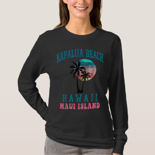 Kapalua Beach Maui Hawaii Beach Palm Trees Summer T-Shirt