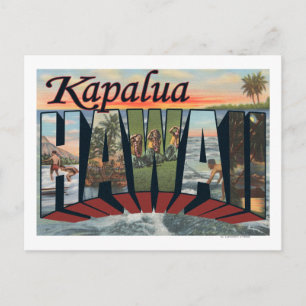 Kapalua, Hawaii - Large Letter Scenes Postcard