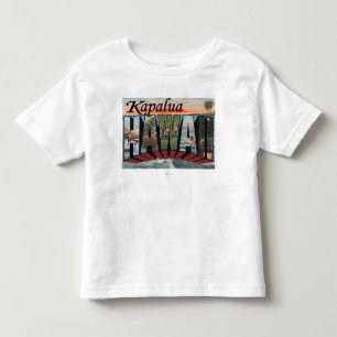 Kapalua, Hawaii - Large Letter Scenes Toddler T-Shirt