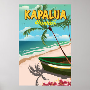 Kapalua Hawaii travel poster